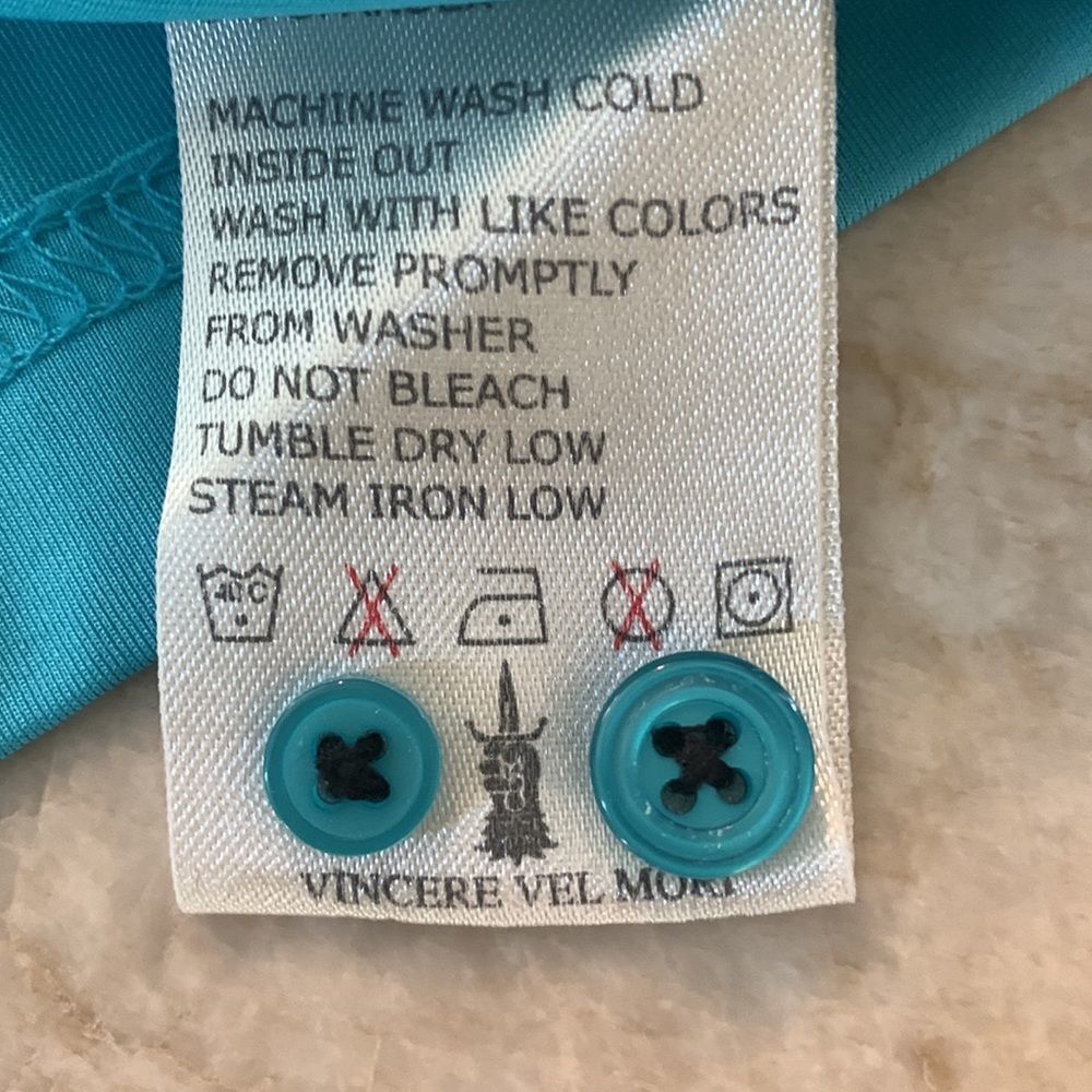 XL Blue Button Down Polo - Picture 8 of 8